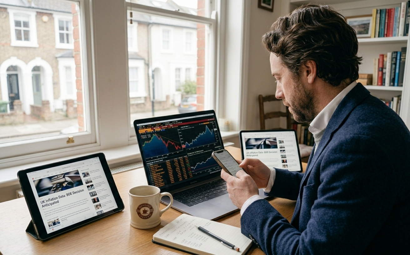Analyst watching live UK market prices
